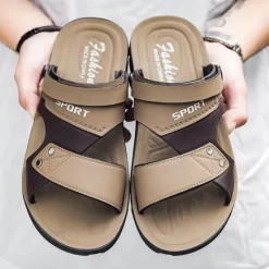 Online OUKU Men's Sport Sandals with Adjustable Straps, Comfortable Outdoor Footwear for Beach, Hiking, and Casual Wear
