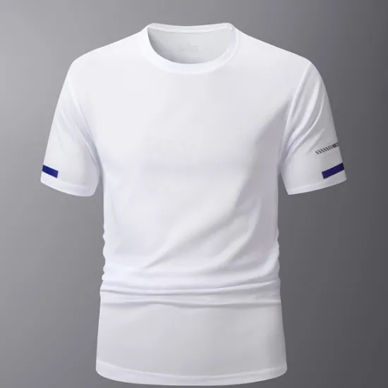 Discount OUKU Men's Sport T Shirt Quick Dry Tee Crew Neck Summer Solid Color Plain Short Sleeves Sports & Outdoors Casual Basic Fitness Casual Daily Dark Grey White Black Top Tee for Men