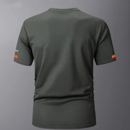 Discount OUKU Men's Sport T Shirt Quick Dry Tee Crew Neck Summer Solid Color Plain Short Sleeves Sports & Outdoors Casual Basic Fitness Casual Daily Dark Grey White Black Top Tee for Men