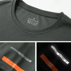 Discount OUKU Men's Sport T Shirt Quick Dry Tee Crew Neck Summer Solid Color Plain Short Sleeves Sports & Outdoors Casual Basic Fitness Casual Daily Dark Grey White Black Top Tee for Men