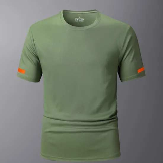 Discount OUKU Men's Sport T Shirt Quick Dry Tee Crew Neck Summer Solid Color Plain Short Sleeves Sports & Outdoors Casual Basic Fitness Casual Daily Dark Grey White Black Top Tee for Men