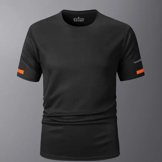 Discount OUKU Men's Sport T Shirt Quick Dry Tee Crew Neck Summer Solid Color Plain Short Sleeves Sports & Outdoors Casual Basic Fitness Casual Daily Dark Grey White Black Top Tee for Men
