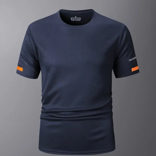 Discount OUKU Men's Sport T Shirt Quick Dry Tee Crew Neck Summer Solid Color Plain Short Sleeves Sports & Outdoors Casual Basic Fitness Casual Daily Dark Grey White Black Top Tee for Men