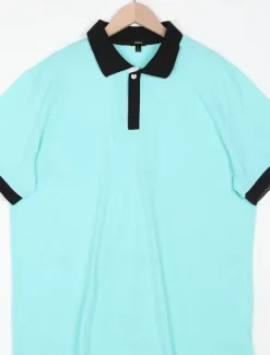 Clearance OUKU Men's Sports Polo Shirts Golf Shirt Casual Ribbed Polo Collar Short Sleeve Fashion Basic Solid Color Patchwork Summer Regular Fit Black White Red Blue Green Sports Polo Shirts