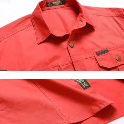 Best OUKU Men's Star Geometric Pattern Work Shirt Western Shirt Cargo Shirt Long Sleeve Vintage Casual Western Style Sports & Outdoor Going out Winter Spring & Fall Turndown Print Black White Army Green Red