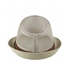 Online OUKU Men's Straw Hat Sun Hat Soaker Hat Safari Hat Gambler Hat Black Dark Navy Polycotton Mesh Stylish Casual Outdoor clothing Holiday Going out Plain Sunscreen