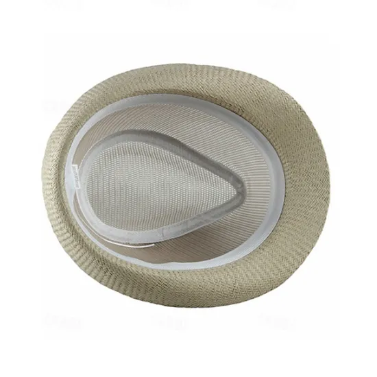 Online OUKU Men's Straw Hat Sun Hat Soaker Hat Safari Hat Gambler Hat Black Dark Navy Polycotton Mesh Stylish Casual Outdoor clothing Holiday Going out Plain Sunscreen