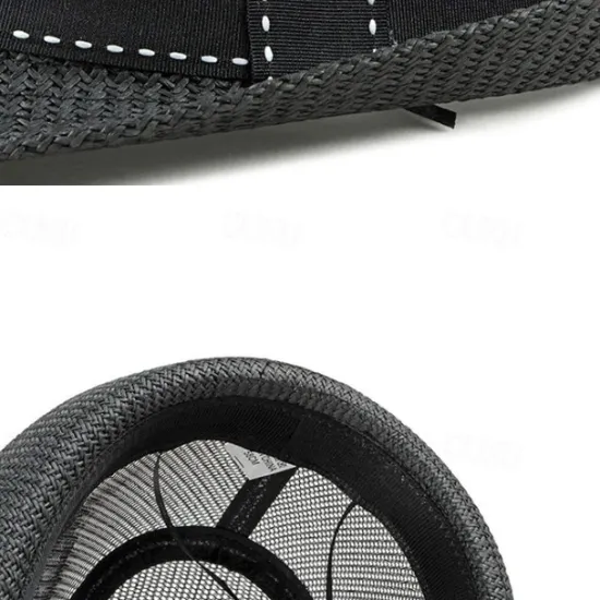 Online OUKU Men's Straw Hat Sun Hat Soaker Hat Safari Hat Gambler Hat Black Dark Navy Polycotton Mesh Stylish Casual Outdoor clothing Holiday Going out Plain Sunscreen