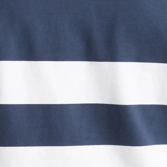 Clearance OUKU Men's Stripe Rugby Polo Shirts Long Sleeve Polo Shirts Lapel Fashion 3D Print Comfortable Street Casual Holiday Buttons Summer Navy Blue