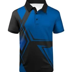 Clearance OUKU Men's Striped Sports Polo Shirts Golf Shirt Short Sleeve Polo Shirts Collared Shirts Casual Sportswear Vacation Wear Buttons 3D Print Yellow Red Navy Blue