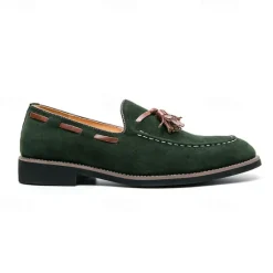 Best OUKU Men's Suede Tassel Loafers – Elegant Slip-On Dress Shoes, Comfortable and Stylish, Perfect for Business, Casual Events, and Formal Occasions