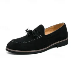 Best OUKU Men's Suede Tassel Loafers – Elegant Slip-On Dress Shoes, Comfortable and Stylish, Perfect for Business, Casual Events, and Formal Occasions
