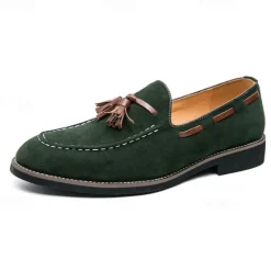 Best OUKU Men's Suede Tassel Loafers – Elegant Slip-On Dress Shoes, Comfortable and Stylish, Perfect for Business, Casual Events, and Formal Occasions
