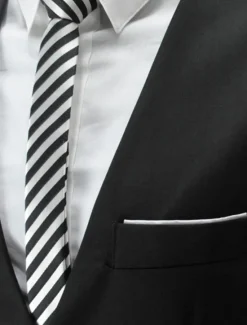 Hot OUKU Men's Suit Vest Waistcoat Formal Wedding Work Business / Ceremony / Wedding Fashion 1920s All Seasons Polyester Solid Colored V Neck Slim Wine Black White Navy Blue Vest