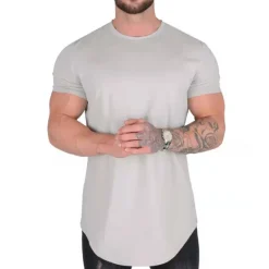 OUKU Men's Summer Shirt T shirt Tee Crew Neck Short Sleeve Sports & Outdoor Vacation Going out Casual Daily Soft Plain Black White Activewear Fashion Sport
