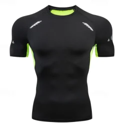 Online OUKU Men's Summer Shirt T shirt Tee Crew Neck Short Sleeve Sports & Outdoor Fitness Vacation Going out Casual Daily Breathable Soft Plain 1 2 Activewear Fashion Sport