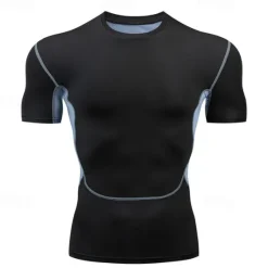 Online OUKU Men's Summer Shirt T shirt Tee Crew Neck Short Sleeve Sports & Outdoor Fitness Vacation Going out Casual Daily Breathable Soft Plain 1 2 Activewear Fashion Sport
