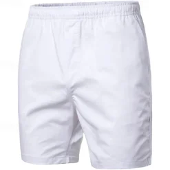 Outlet OUKU Men's Summer Shorts Casual Shorts Pocket Elastic Waist Plain Comfort Short Party Work Daily Fashion Classic Style ArmyGreen Grass Green Micro-elastic