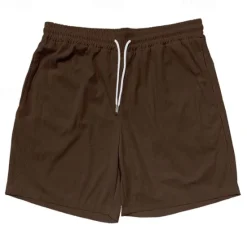 Hot OUKU Men's Summer Shorts Casual Shorts Corduroy Shorts Pocket Drawstring Elastic Waist Plain Comfort Knee Length Outdoor Daily Fashion Classic Style Black Yellow Micro-elastic