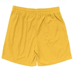 Hot OUKU Men's Summer Shorts Casual Shorts Corduroy Shorts Pocket Drawstring Elastic Waist Plain Comfort Knee Length Outdoor Daily Fashion Classic Style Black Yellow Micro-elastic