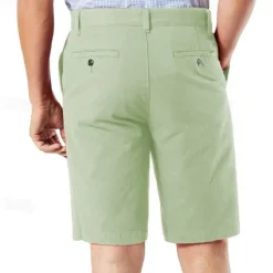 Online OUKU Men's Summer Shorts Work Shorts Casual Shorts Buttons Pocket Plain Comfort Knee Length Formal Daily Fashion Classic Style Red Micro-elastic Pink
