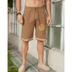Outlet OUKU Men's Sun Graphic Prints Board Shorts Swim Shorts Swim Trunks Mid Waist Streetwear Hawaiian Designer Casual Daily Holiday Zipper Pocket Elastic Waist Designer Clothing Apparel