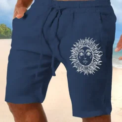 Discount OUKU Men's Sun Graphic Prints Shorts Summer Shorts Casual Shorts Mid Waist Streetwear Designer Outdoor Casual Daily Drawstring Elastic Waist Print Designer Clothing Apparel
