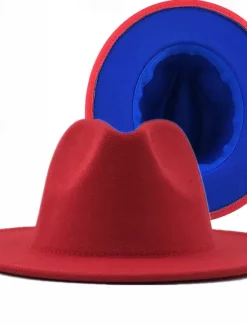 Online OUKU Men's Sun Hat Cowboy Hat Fedora Trilby Hat Apple Green Black Woolen Vintage Style Fashion 18th Century State of Texas Daily Theme Party Solid / Plain Color Sunscreen Cosplay