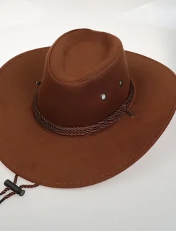 Sale OUKU Men's Sun Hat Cowboy Hat Fedora Trilby Hat Black Red Polyester Vintage Style Fashion 18th Century State of Texas Daily Theme Party Solid / Plain Color Sunscreen Cosplay