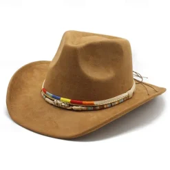 Sale OUKU Men's Sun Hat Cowboy Hat Fedora Trilby Hat Black Camel Woolen Vintage Style Fashion 18th Century State of Texas Daily Theme Party Solid / Plain Color Sunscreen Cosplay