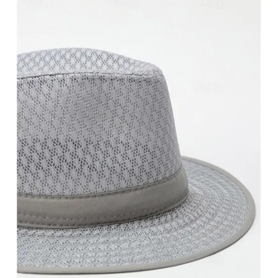 Clearance OUKU Men's Sun Hat Soaker Hat Safari Hat Gambler Hat Beach Hat Black khaki Polyester Travel Beach Outdoor Vacation Plain Sunscreen