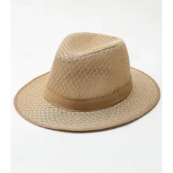Clearance OUKU Men's Sun Hat Soaker Hat Safari Hat Gambler Hat Beach Hat Black khaki Polyester Travel Beach Outdoor Vacation Plain Sunscreen