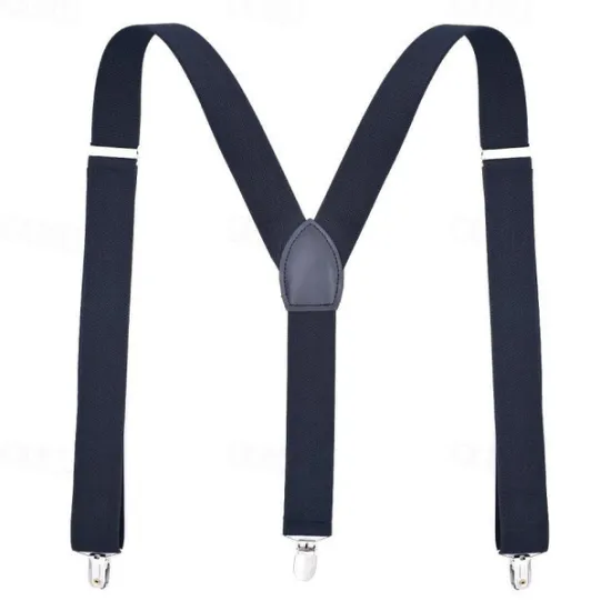Sale OUKU Men's Suspender Polyester Nylon Metal Bucke Classic Wedding Work