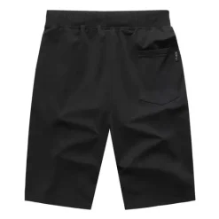 OUKU Men's Sweat Shorts Shorts Summer Shorts Beach Shorts Drawstring Elastic Waist Straight Leg Plain Comfort Breathable Short Casual Daily Holiday Cotton Blend Sports Fashion ArmyGreen Black