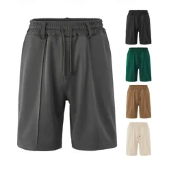 Clearance OUKU Men's Sweat Shorts Shorts Summer Shorts Beach Shorts Pocket Drawstring Elastic Waist Plain Comfort Breathable Short Outdoor Sports Classic Casual Black Brown