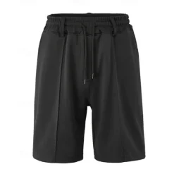 Clearance OUKU Men's Sweat Shorts Shorts Summer Shorts Beach Shorts Pocket Drawstring Elastic Waist Plain Comfort Breathable Short Outdoor Sports Classic Casual Black Brown