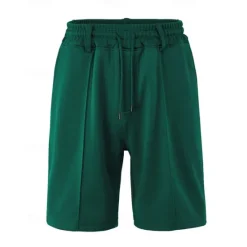 Clearance OUKU Men's Sweat Shorts Shorts Summer Shorts Beach Shorts Pocket Drawstring Elastic Waist Plain Comfort Breathable Short Outdoor Sports Classic Casual Black Brown