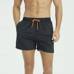 Sale OUKU Men's Sweat Shorts Shorts Sport Daily Quick Dry Comfortable Pocket Drawstring Elastic Waist Plain Short Gymnatics Casual Activewear Black White Micro-elastic