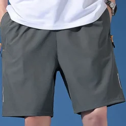 Best OUKU Men's Sweat Shorts Shorts Summer Shorts Elastic Waist Straight Leg Plain Comfort Breathable Short Casual Daily Holiday Sports Fashion Black Blue