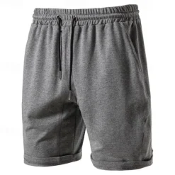 New OUKU Men's Sweat Shorts Shorts Bermuda shorts Drawstring Elastic Waist Plain Comfort Sports Knee Length Yoga Casual Daily Fashion Athleisure Micro-elastic Orange