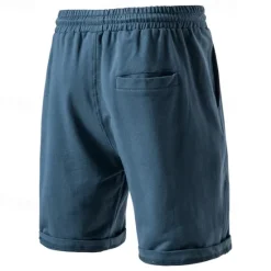 New OUKU Men's Sweat Shorts Shorts Bermuda shorts Drawstring Elastic Waist Plain Comfort Sports Knee Length Yoga Casual Daily Fashion Athleisure Micro-elastic Orange