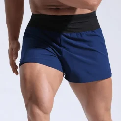 Best OUKU Men's Sweat Shorts Shorts Summer Shorts Pocket Drawstring Elastic Waist Plain Comfort Short Sports Outdoor Daily Going out Fashion Casual Black Red Micro-elastic