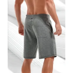 Hot OUKU Men's Sweat Shorts Shorts Workout Shorts Casual Shorts Pocket Drawstring Elastic Waist Plain Comfort Breathable Knee Length Casual Daily Holiday Sports Fashion Smoky gray Black Micro-elastic