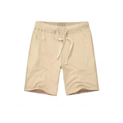 Hot OUKU Men's Sweat Shorts Shorts Workout Shorts Casual Shorts Pocket Drawstring Elastic Waist Plain Comfort Breathable Knee Length Casual Daily Holiday Sports Fashion Smoky gray Black Micro-elastic