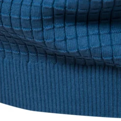 Discount OUKU Men's Sweater Pullover Sweater Jumper Knitwear Ribbed Knit Regular Tops Plaid Crew Neck Knitwear Neutral Outdoor Casual Daily Clothing Apparel Spring & Fall Navy Blue Blue S M L