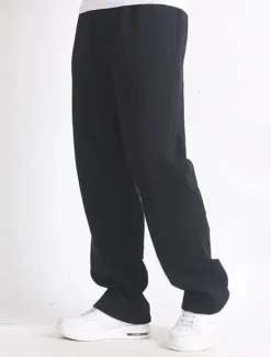 Hot OUKU Men's Sweatpants Drawstring Solid Color Plain Outdoor Sports Full Length Daily Leisure Sports Athleisure Navy Black Micro-elastic