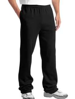 Hot OUKU Men's Sweatpants Drawstring Solid Color Plain Outdoor Sports Full Length Daily Leisure Sports Athleisure Navy Black Micro-elastic
