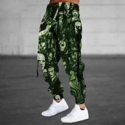 Best OUKU Men's Sweatpants Joggers Trousers Drawstring Side Pockets Elastic Waist Graphic Prints Comfort Breathable Sports Outdoor Casual Daily Cotton Blend Terry Streetwear Designer Black Purple Micro-elastic
