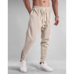 New OUKU Men's Sweatpants Joggers Trousers Casual Pants Drawstring Elastic Waist Zipper Pocket Plain Comfort Breathable Outdoor Casual Daily Sports Fashion Black Royal Blue