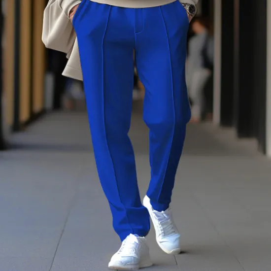 Hot OUKU Men's Sweatpants Joggers Trousers Pleated Pants Drawstring Elastic Waist Plain Comfort Breathable Casual Daily Holiday Sports Fashion Black White
